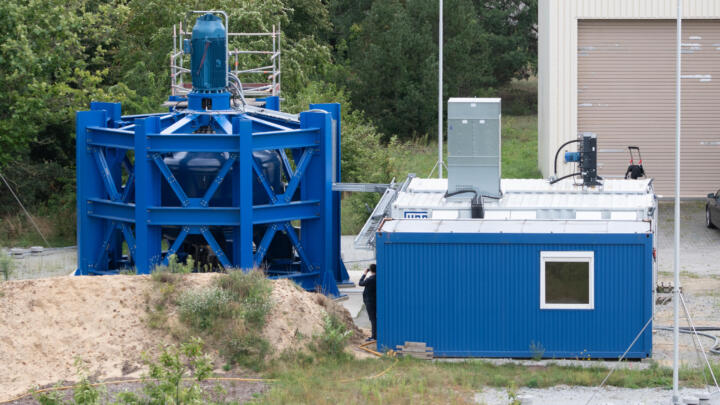When electric power is needed, the rotational input energy drives a generator. 