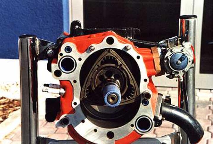 Cross section of a Wankel engine.