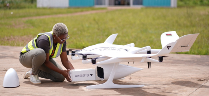 Drone pilot Phyllis Chibisa is one of the people flying the drones. Together wit ...