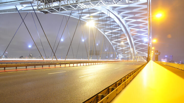 Rotterdam (NL)The bascule bridge Van Brienenoord 2 was completed in 1990. The br ...
